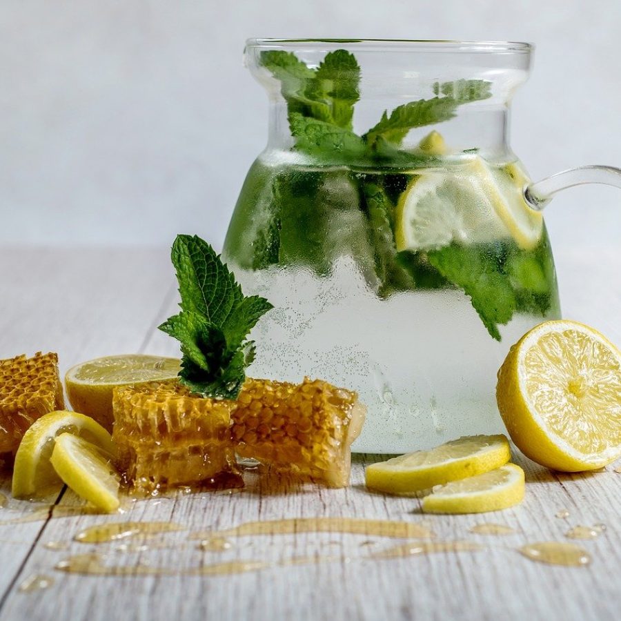 lemon, honey, homemade lemonade